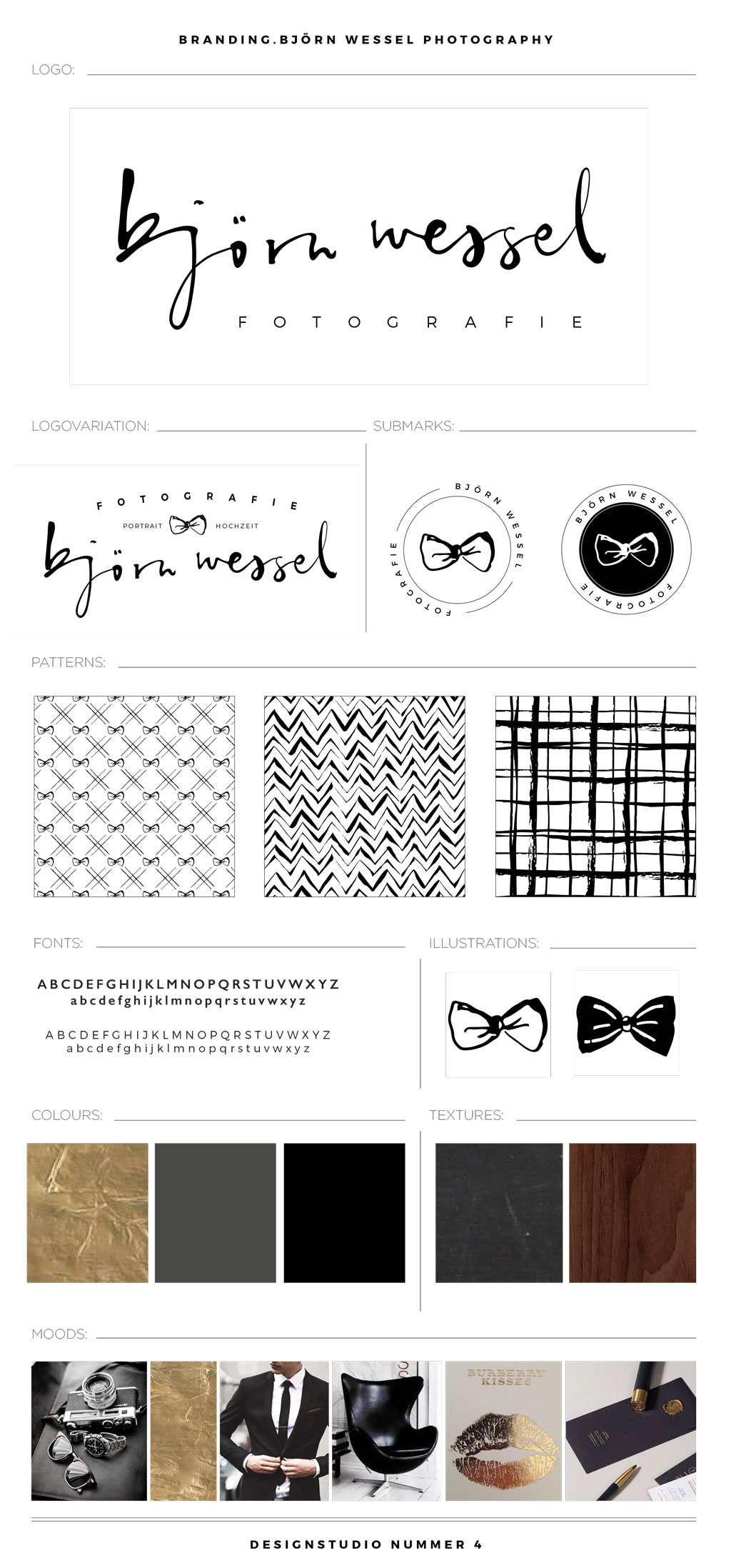 Brandingboard black and gold for photographer bjorne wessel