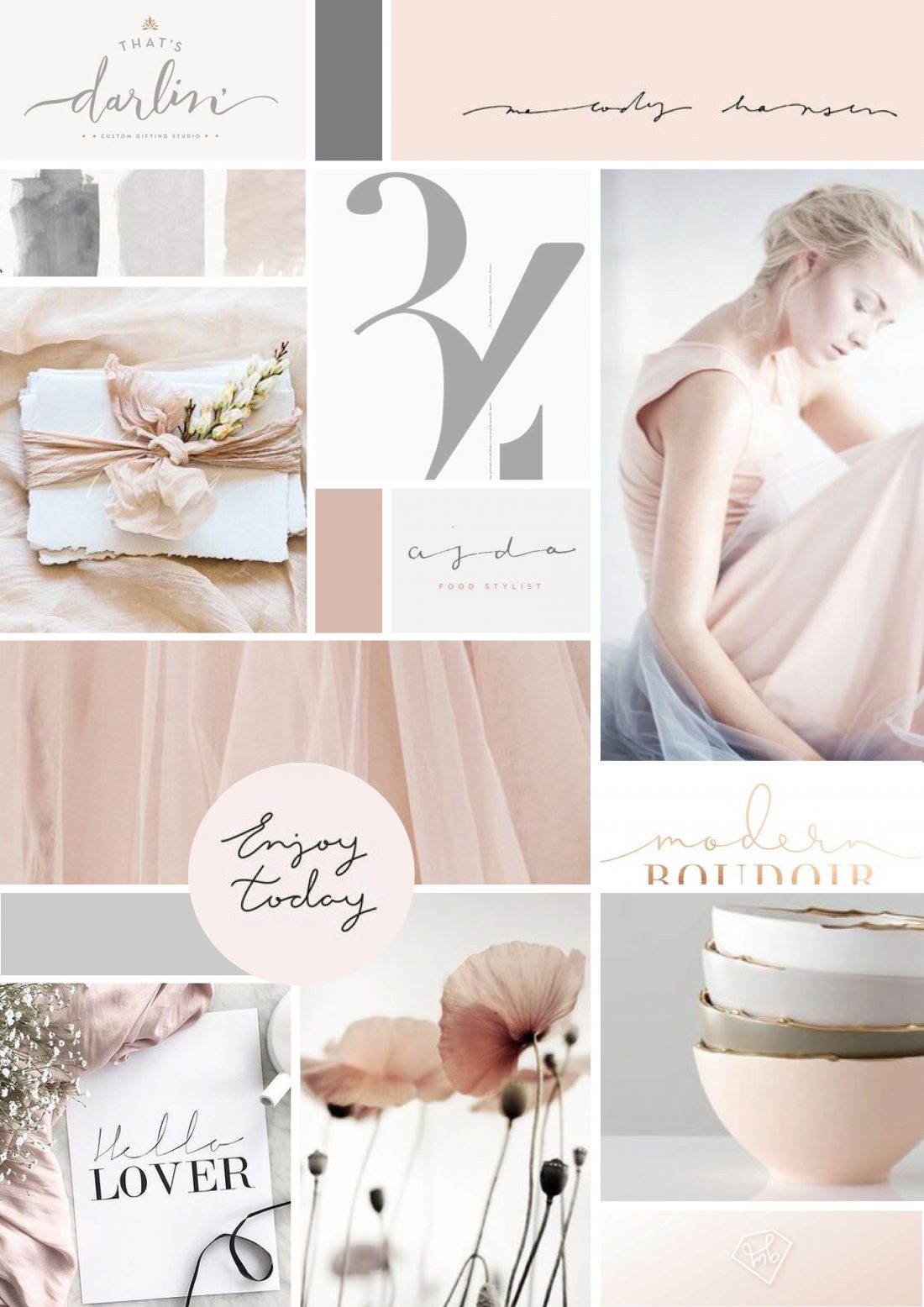 Moodboard for a new branding of Alexandra Sinz Photography