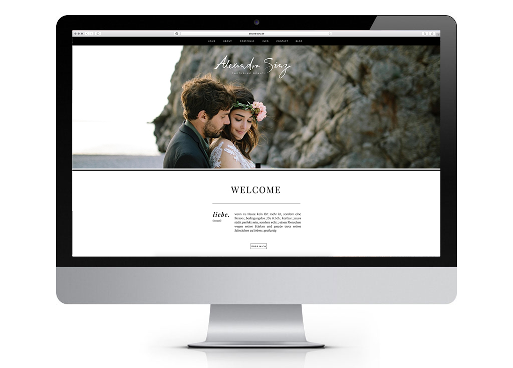 New logo design and branding for Alexandra sinz photography on her website_by Nicnillas ink