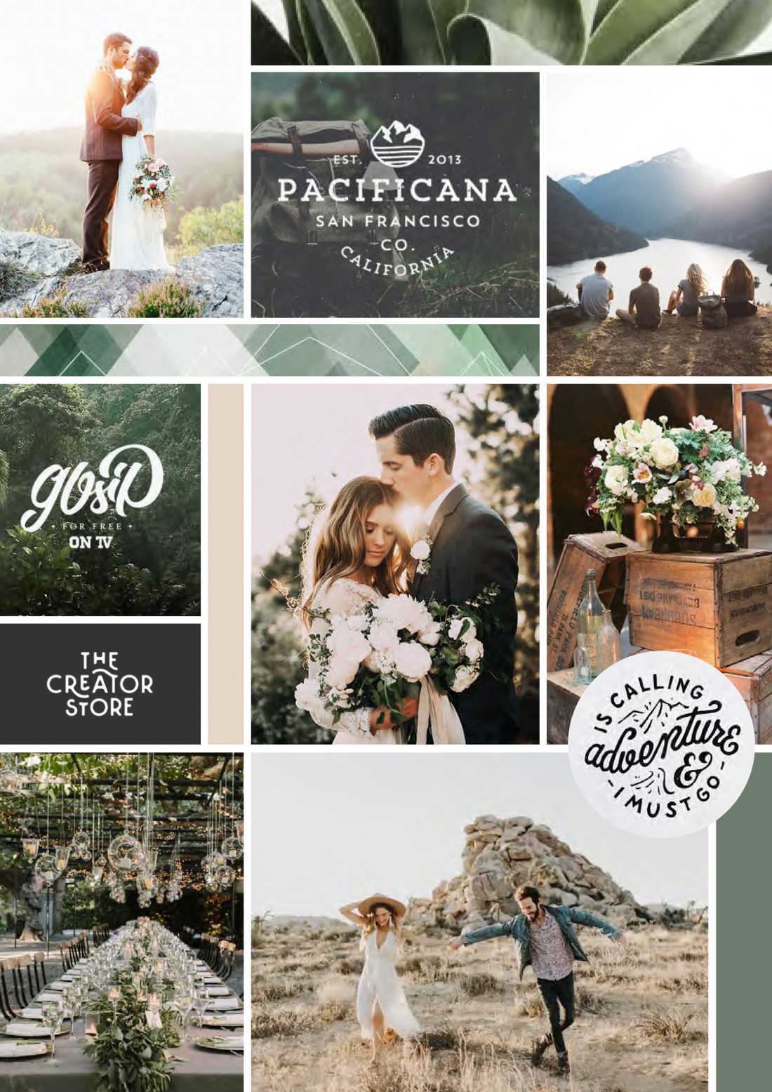 Moodboard created for Christian Verch wedding films new branding. By Nicnillas Ink