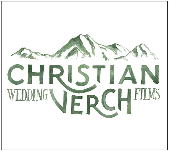 Hand lettered and illustrated logo design for Christian Verch Wedding Films – designed by Nicnillas Ink